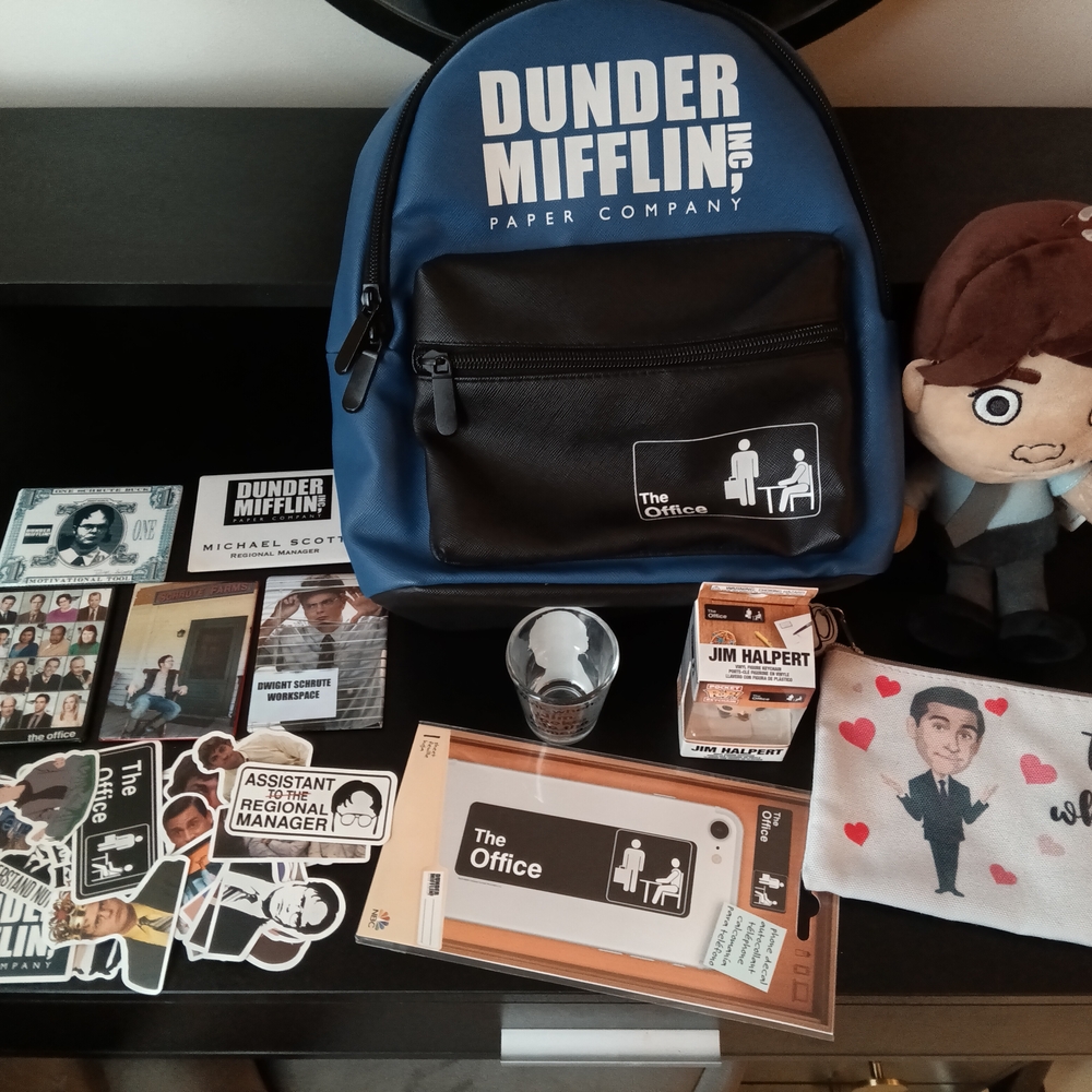 Dunder Mifflin Blue Backpack with The Office Merchandise